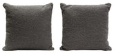 Set of (2) 16 Square Accent Pillows in Charcoal Boucle Textured Fabric by By Diamond Sofa